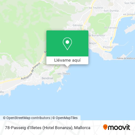 Mapa 78-Passeig d'Illetes (Hotel Bonanza)