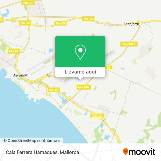 Mapa Cala Ferrera Hamaques