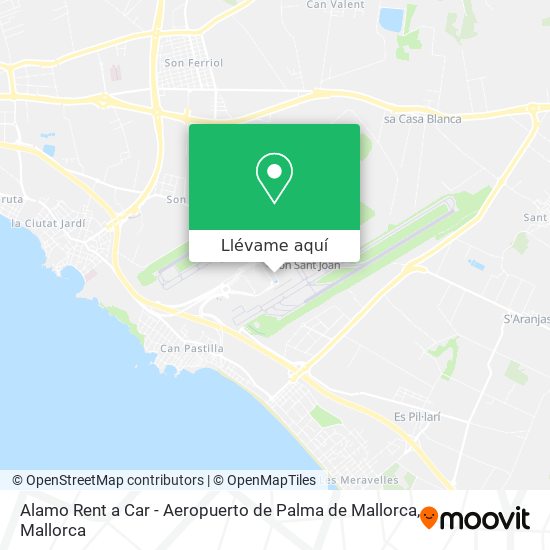 Mapa Alamo Rent a Car - Aeropuerto de Palma de Mallorca