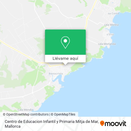 Mapa Centro de Educacion Infantil y Primaria Mitja de Mar