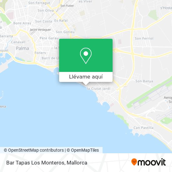 Mapa Bar Tapas Los Monteros
