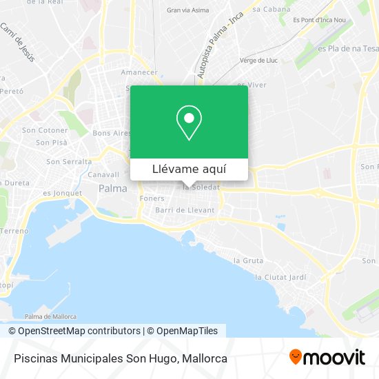 Mapa Piscinas Municipales Son Hugo