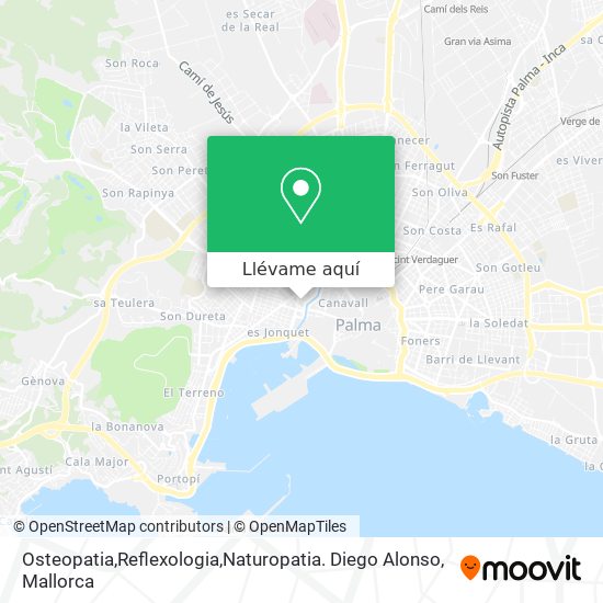 Mapa Osteopatia,Reflexologia,Naturopatia. Diego Alonso