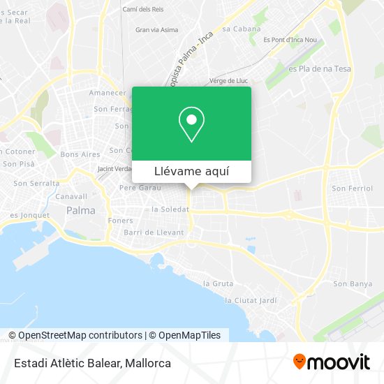 Mapa Estadi Atlètic Balear