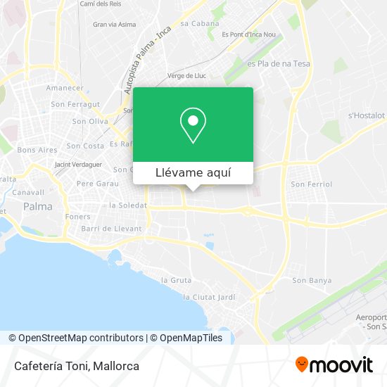 Mapa Cafetería Toni