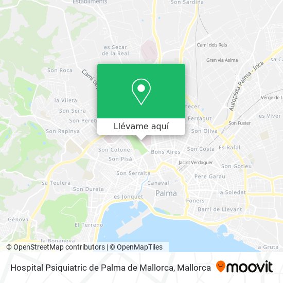 Mapa Hospital Psiquiatric de Palma de Mallorca