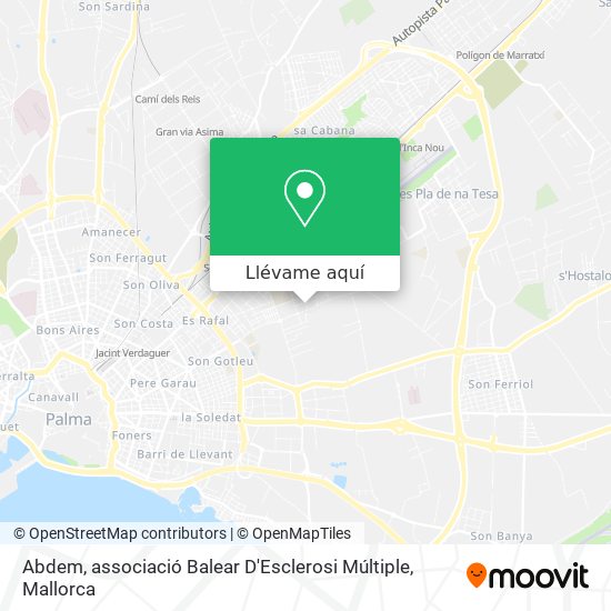 Mapa Abdem, associació Balear D'Esclerosi Múltiple