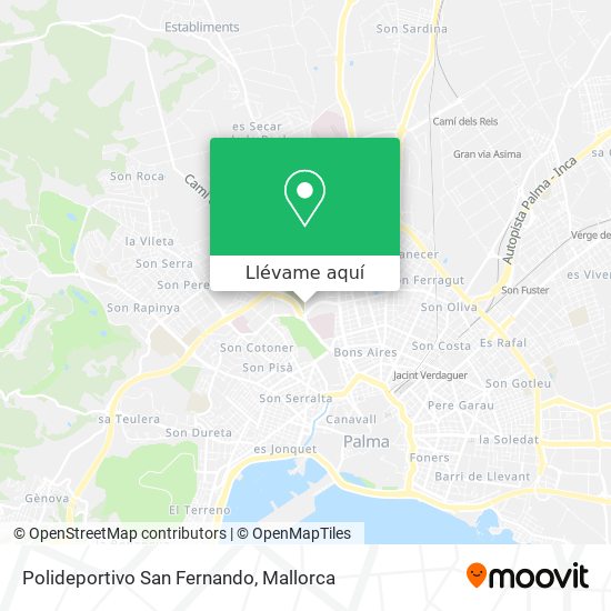 Mapa Polideportivo San Fernando