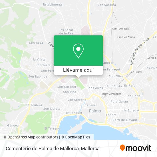 Mapa Cementerio de Palma de Mallorca