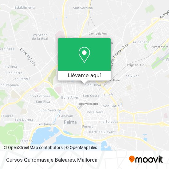 Mapa Cursos Quiromasaje Baleares