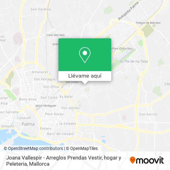 Mapa Joana Vallespir - Arreglos Prendas Vestir, hogar y Peleteria