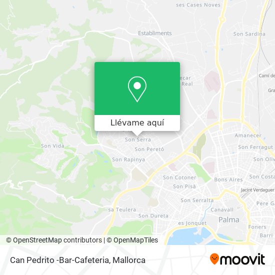 Mapa Can Pedrito -Bar-Cafeteria