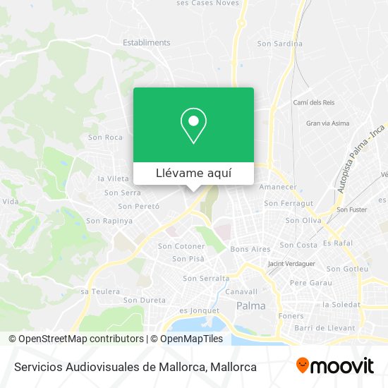 Mapa Servicios Audiovisuales de Mallorca