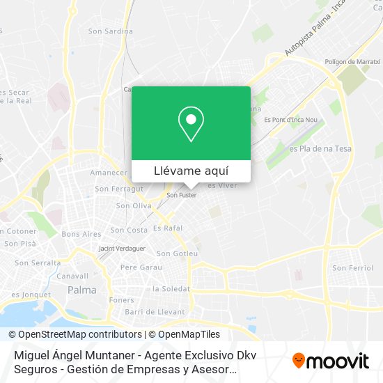 Mapa Miguel Ángel Muntaner - Agente Exclusivo Dkv Seguros - Gestión de Empresas y Asesor Personalizado