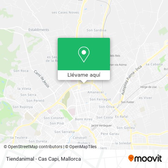 Mapa Tiendanimal - Cas Capi
