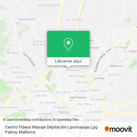 Mapa Centro Fidess Masaje Depilación Lipomasaje Lpg Palma