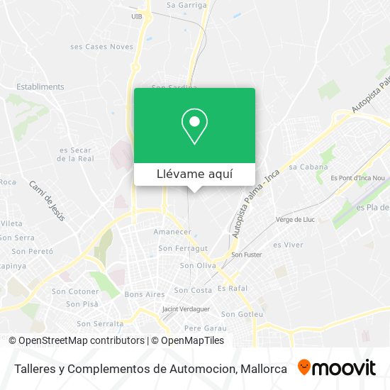 Mapa Talleres y Complementos de Automocion