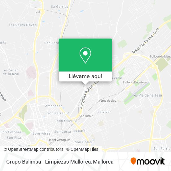 Mapa Grupo Balimsa - Limpiezas Mallorca