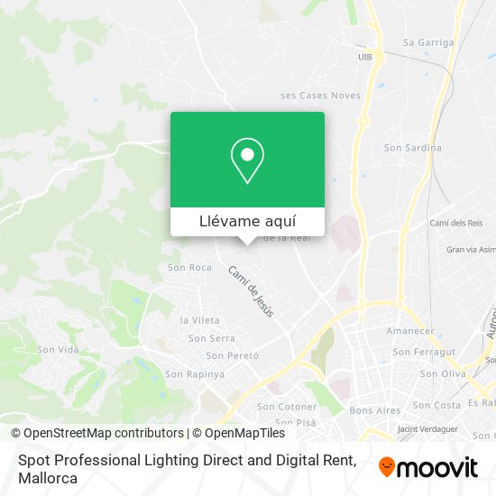 Mapa Spot Professional Lighting Direct and Digital Rent