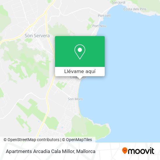 Mapa Apartments Arcadia Cala Millor