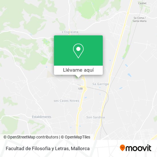 Mapa Facultad de Filosofía y Letras