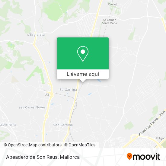 Mapa Apeadero de Son Reus