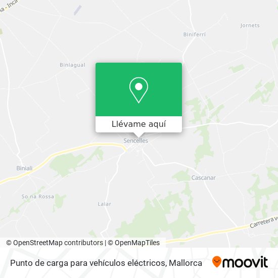 Mapa Punto de carga para vehículos eléctricos