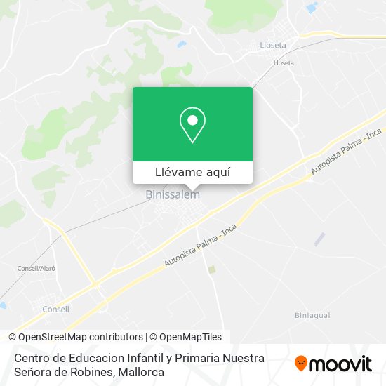 Mapa Centro de Educacion Infantil y Primaria Nuestra Señora de Robines