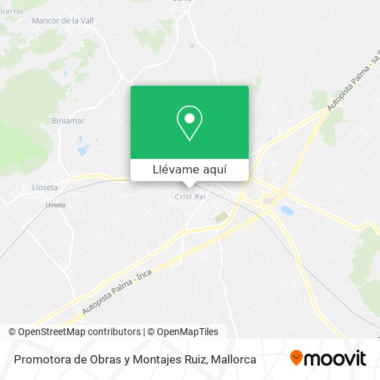 Mapa Promotora de Obras y Montajes Ruiz