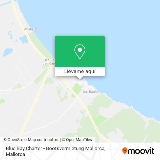 Mapa Blue Bay Charter - Bootsvermietung Mallorca