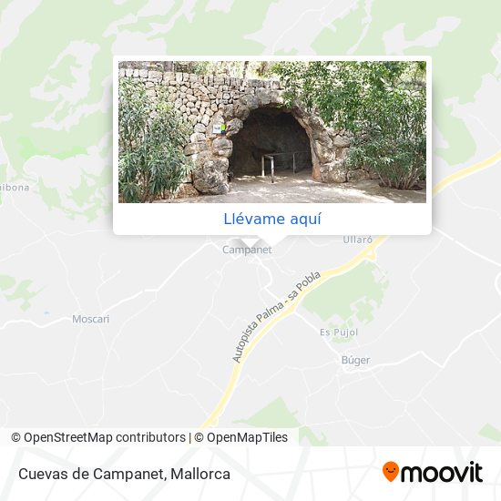 Mapa Cuevas de Campanet