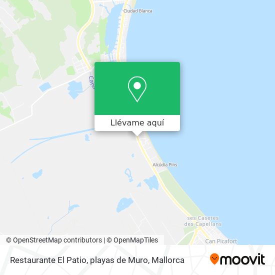 Mapa Restaurante El Patio, playas de Muro