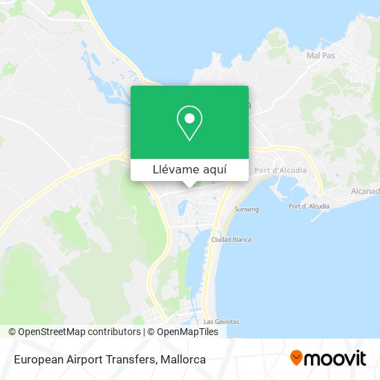 Mapa European Airport Transfers