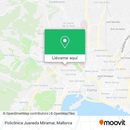 Mapa Policlínica Juaneda Miramar