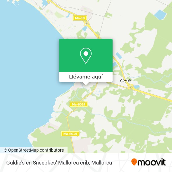 Mapa Guldie's en Sneepkes' Mallorca crib