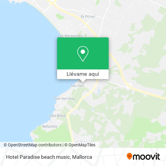 Mapa Hotel Paradise beach music