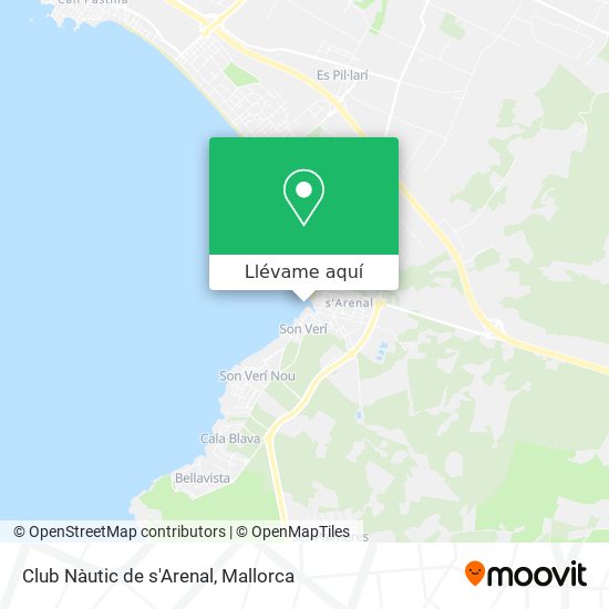 Mapa Club Nàutic de s'Arenal