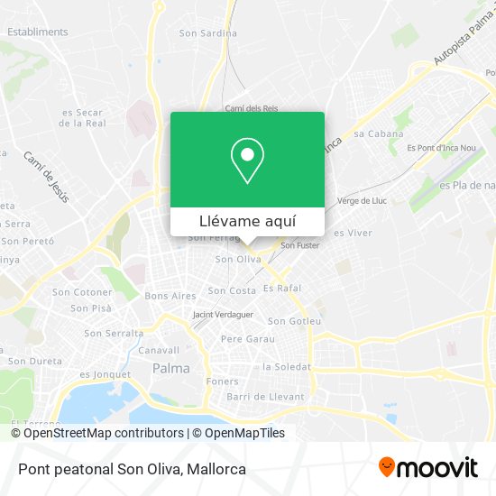 Mapa Pont peatonal Son Oliva