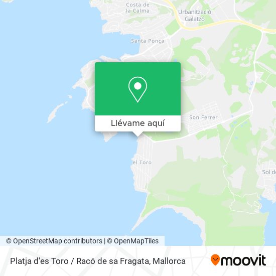 Mapa Platja d'es Toro / Racó de sa Fragata