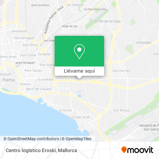 Mapa Centro logístico Eroski