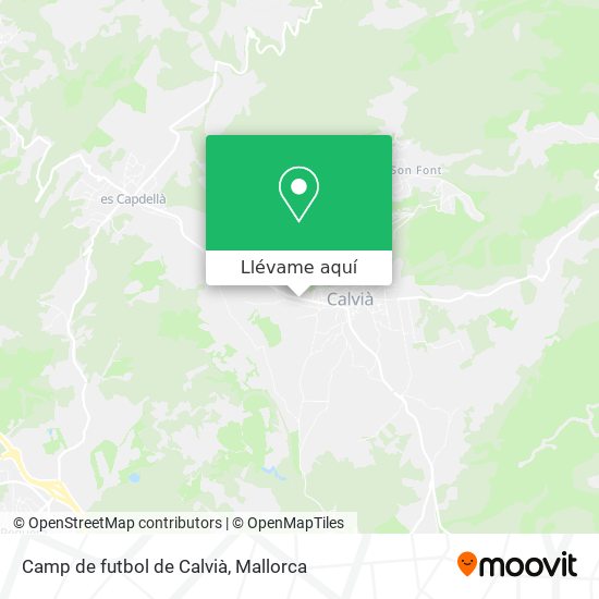 Mapa Camp de futbol de Calvià