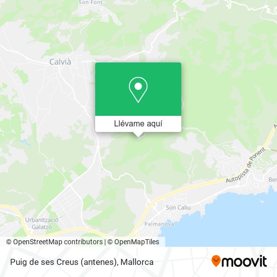 Mapa Puig de ses Creus (antenes)