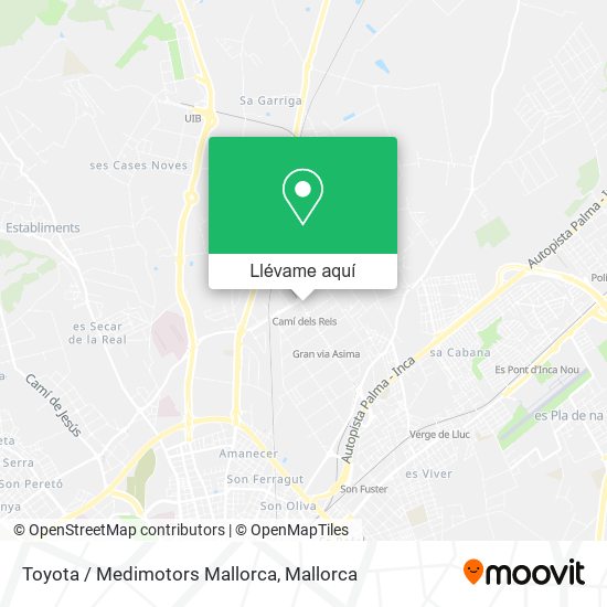 Mapa Toyota / Medimotors Mallorca