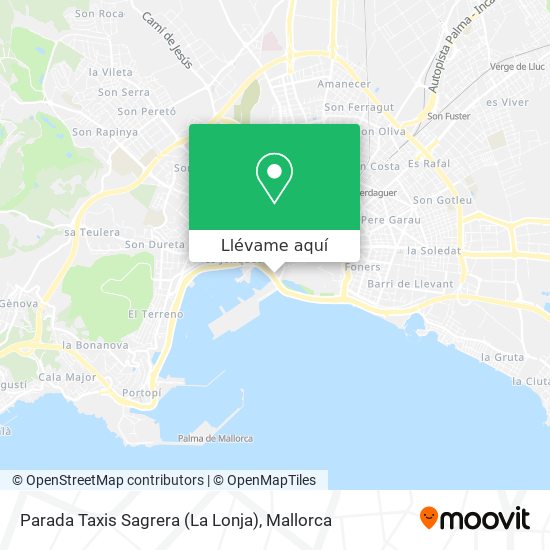 Mapa Parada Taxis Sagrera (La Lonja)