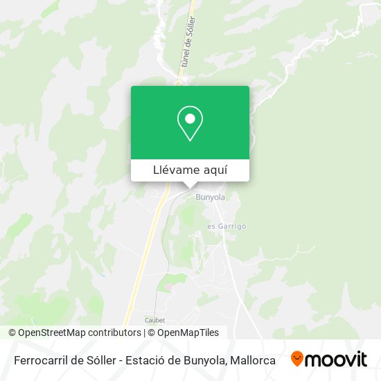 Mapa Ferrocarril de Sóller - Estació de Bunyola