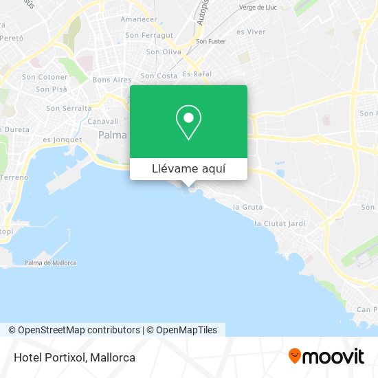 Mapa Hotel Portixol