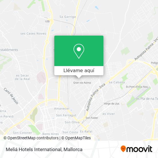 Mapa Meliá Hotels International