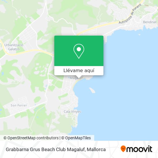 Mapa Grabbarna Grus Beach Club Magaluf