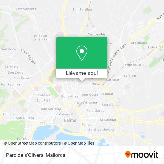 Mapa Parc de s'Olivera