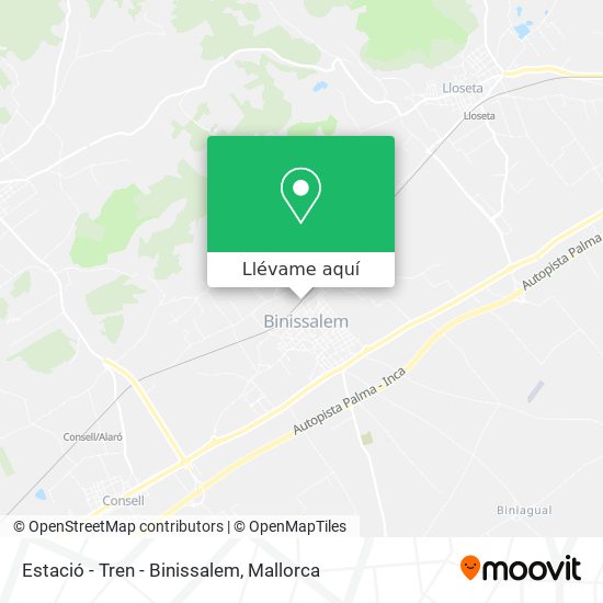 Mapa Estació - Tren - Binissalem